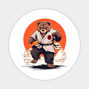 karate bear Magnet